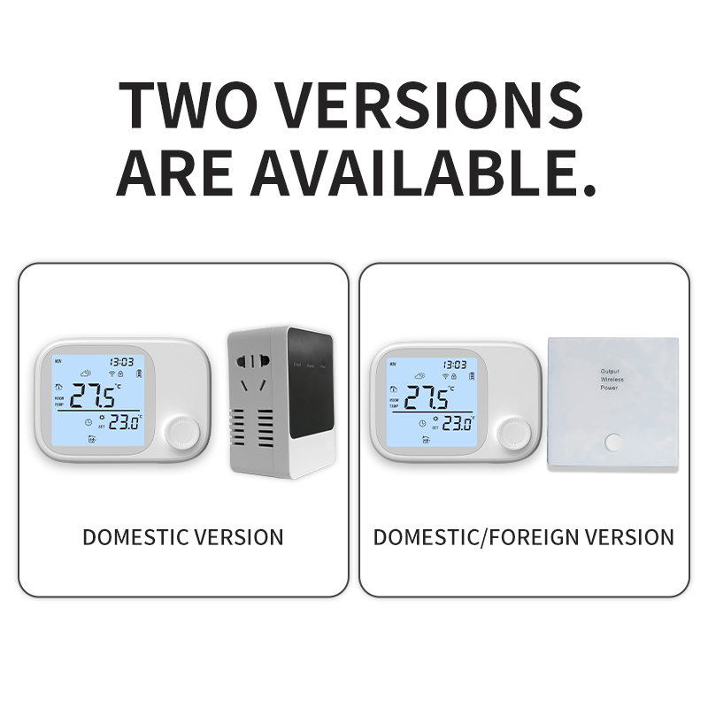 Dengan 3 frekuensi Radio RF 433 termostat relau dipasang dinding