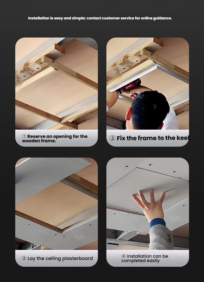 Pintu akses Drywall tersembunyi untuk penyelenggaraan HVAC siling