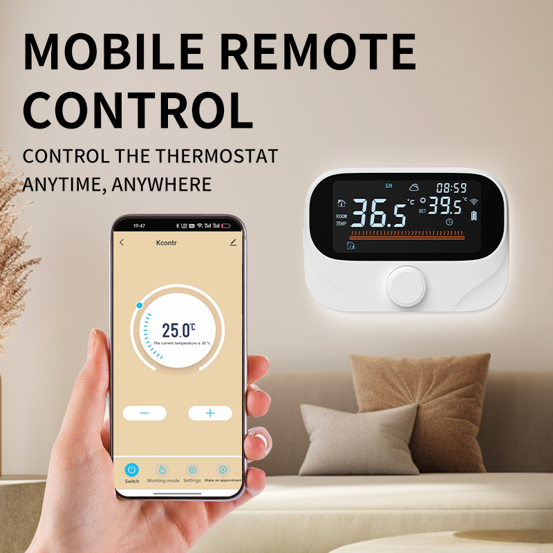Termostat Pintar WiFi Tuya dengan Paparan Boleh Tukar °C/°F