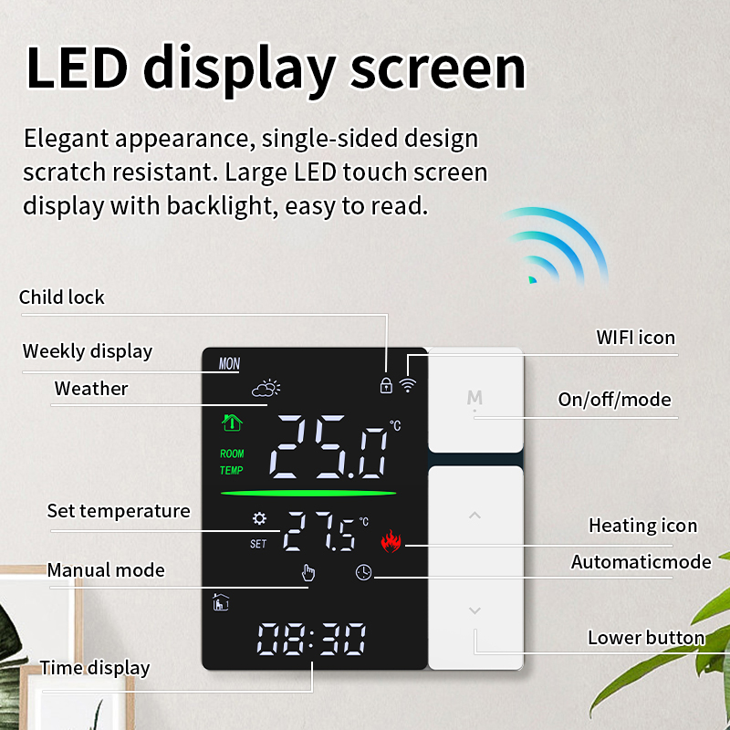 Termostat butang LED SDM5