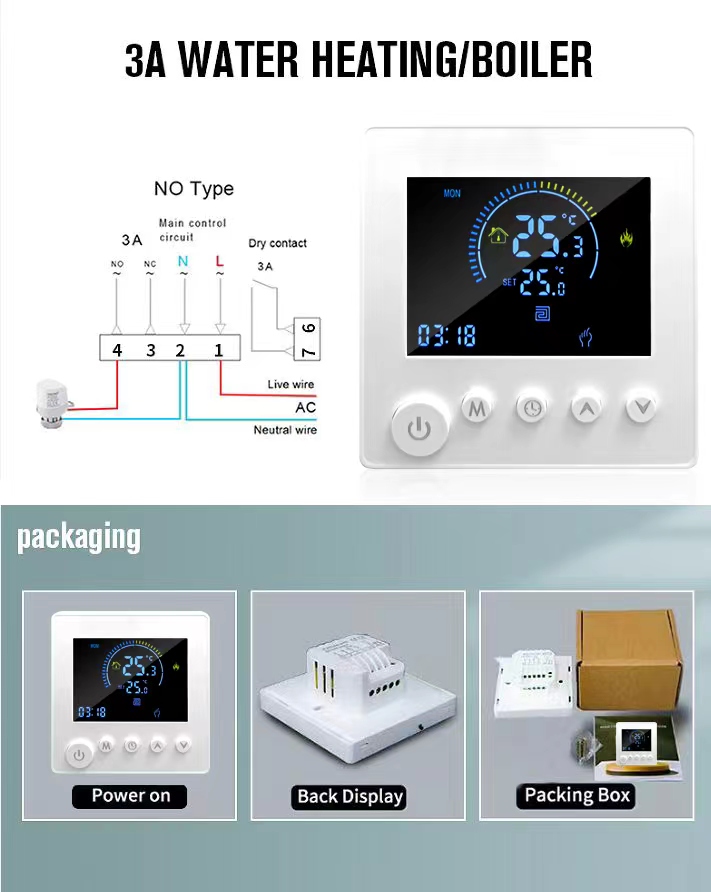 Model K1M butang WiFi termostat