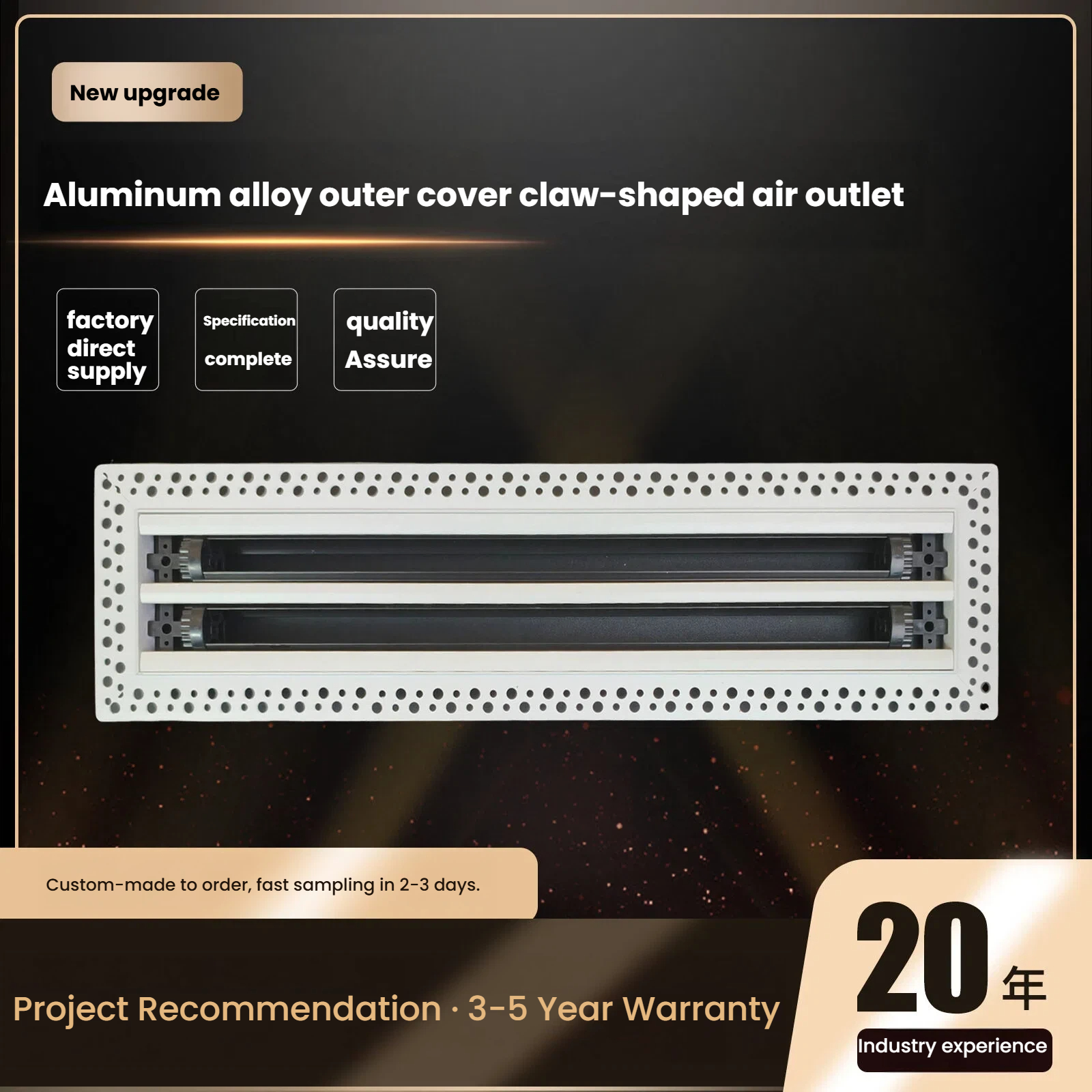 Plester-in penyebar Slot Linear laras